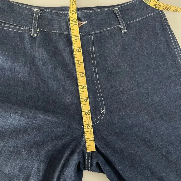 Vintage Mac Keen Women’s Jeans 30 High Waist Wide Leg Dark Blue Denim France - Picture 9 of 10